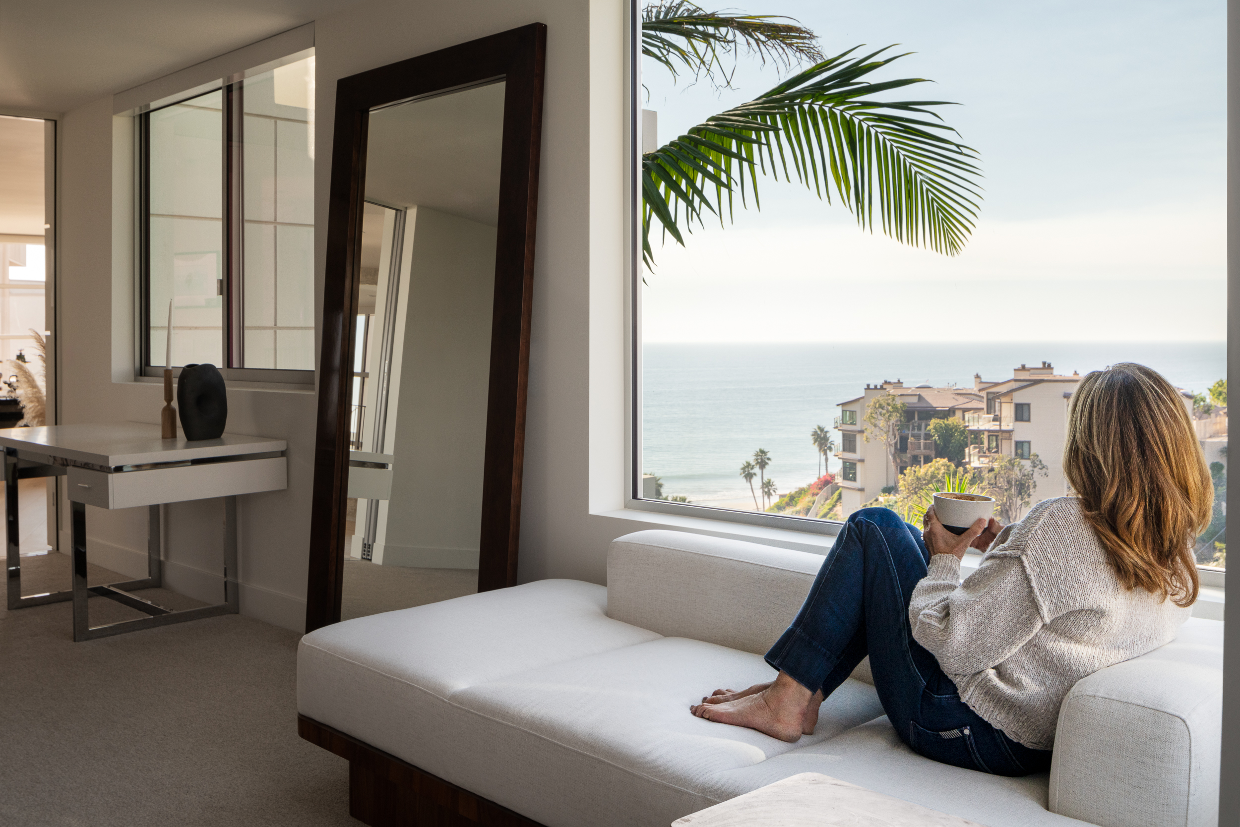 Window seat with ocean view