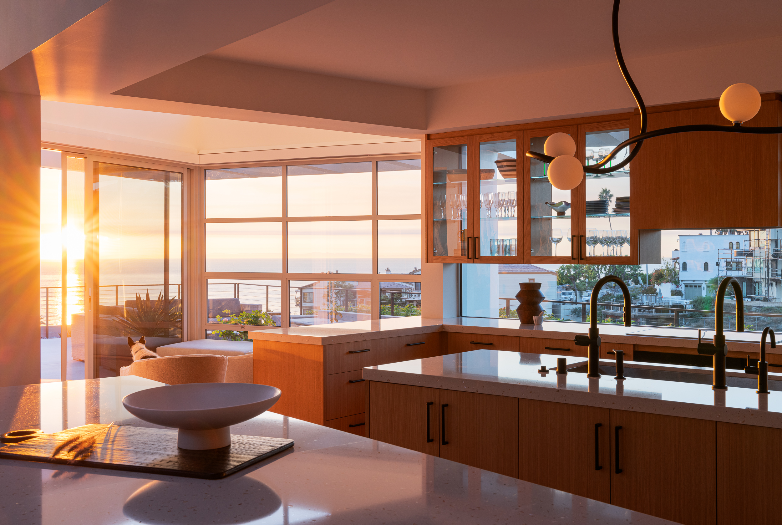 Kitchen at sunset