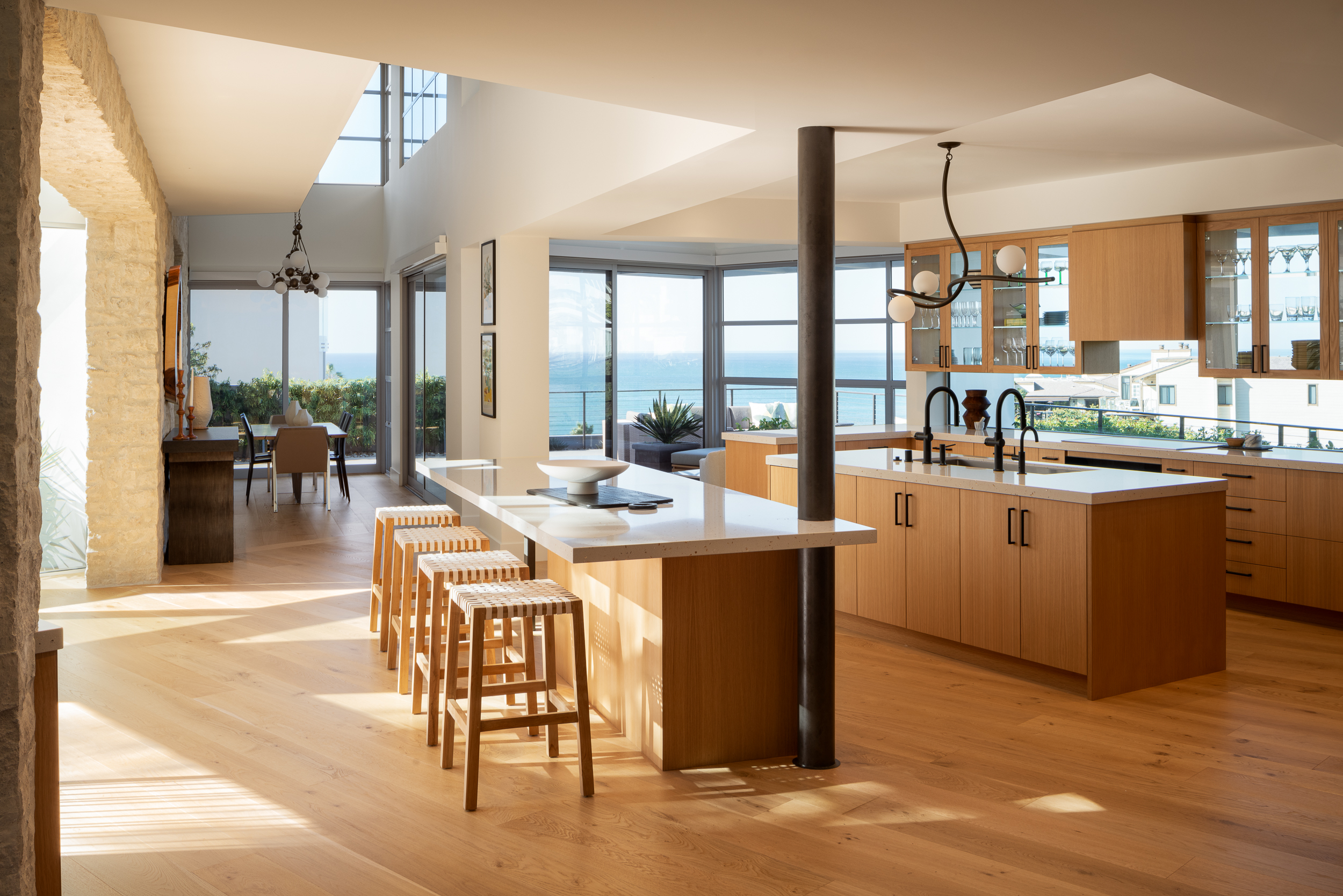 Open kitchen and dining