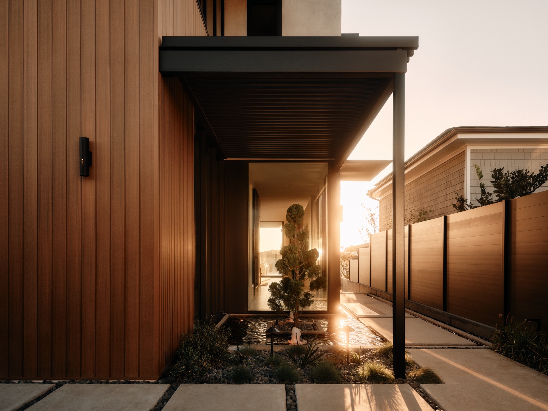 Entry at golden hour