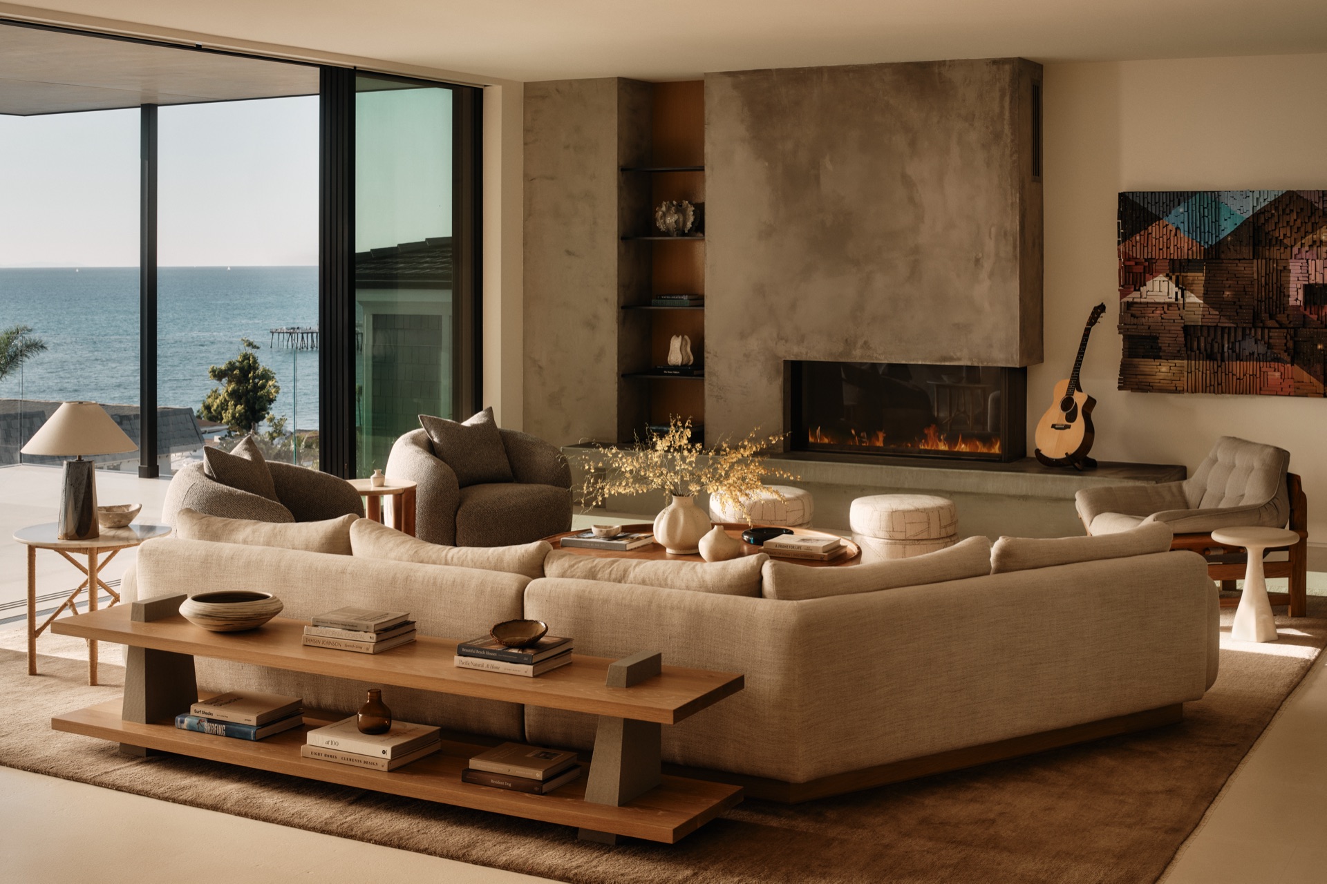 Living room with ocean view